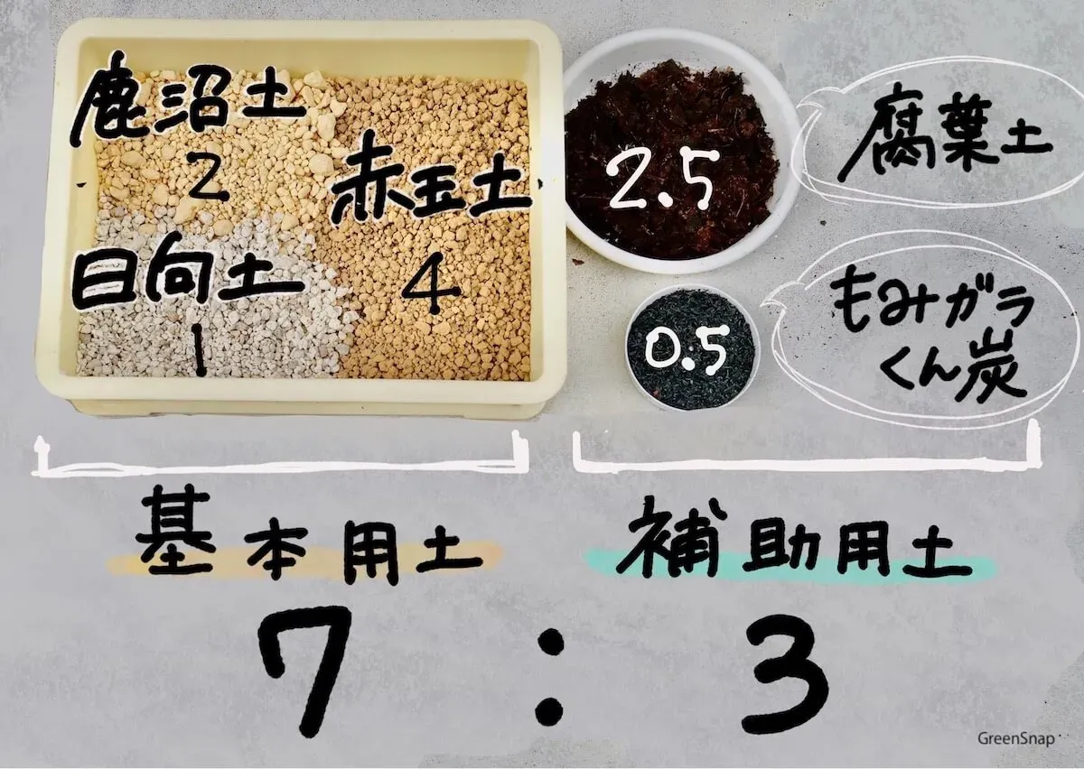 多肉植物 土 配合 割合の基本となる材料