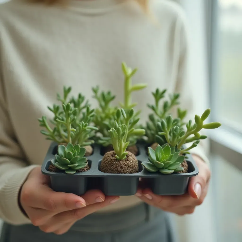 多肉植物の葉挿しトレーによる増殖方法